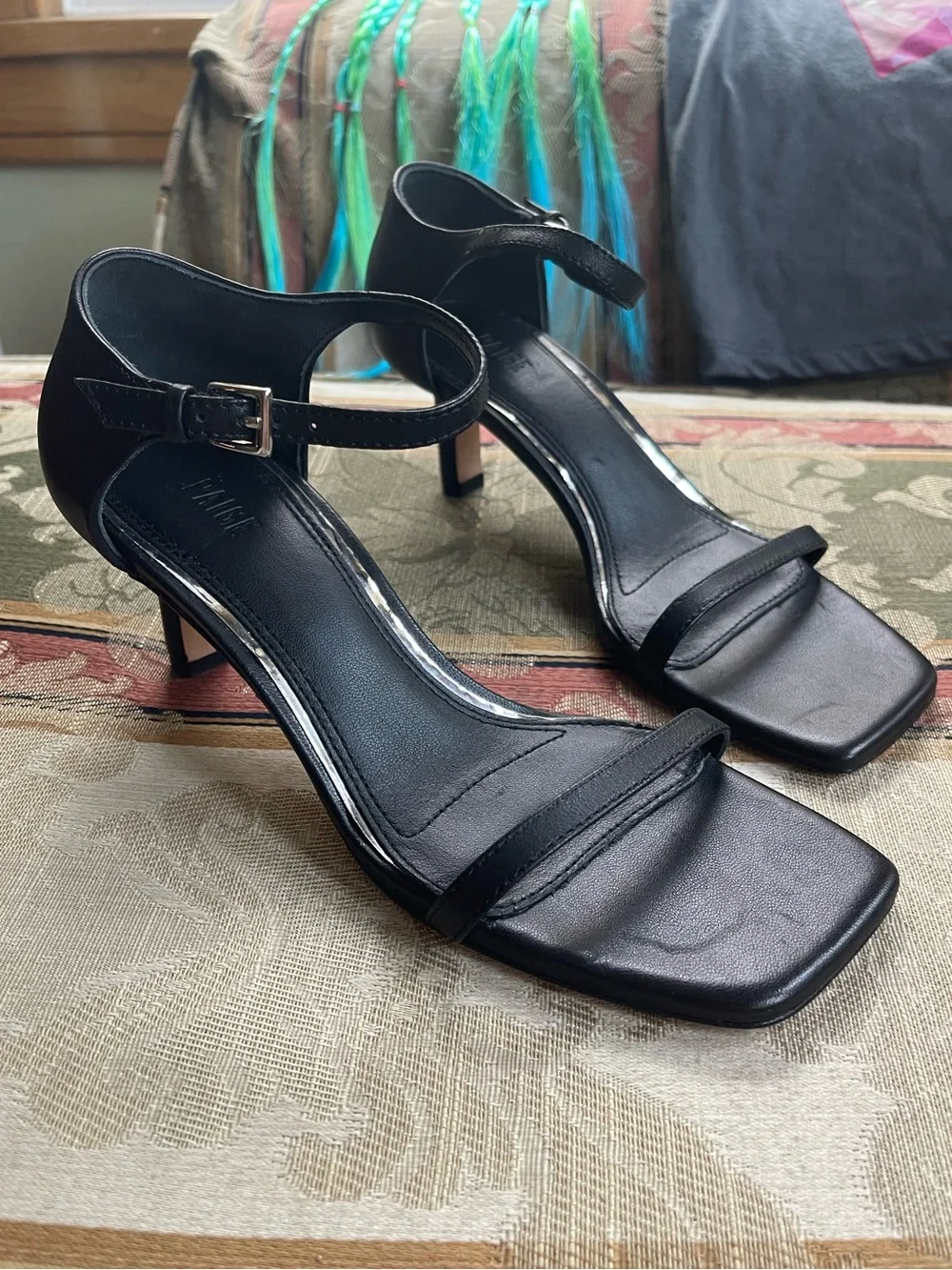 Paige Elin Ankle Strap Kitten Heel Sandals. Size 5 Women N11-20